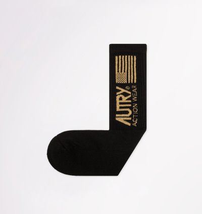 Calcetines Autry Gold Club Hombre Negras | B18J21S