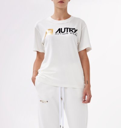 Camiseta Autry Crew Neck Mujer Blancas | O0EW5N3