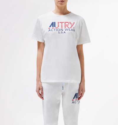 Camiseta Autry Iconic Action Mujer Blancas | GZFJCMV