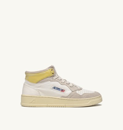 Zapatillas Autry Medalist Mid Hombre Blancas Amarillo | GQ1FWKY