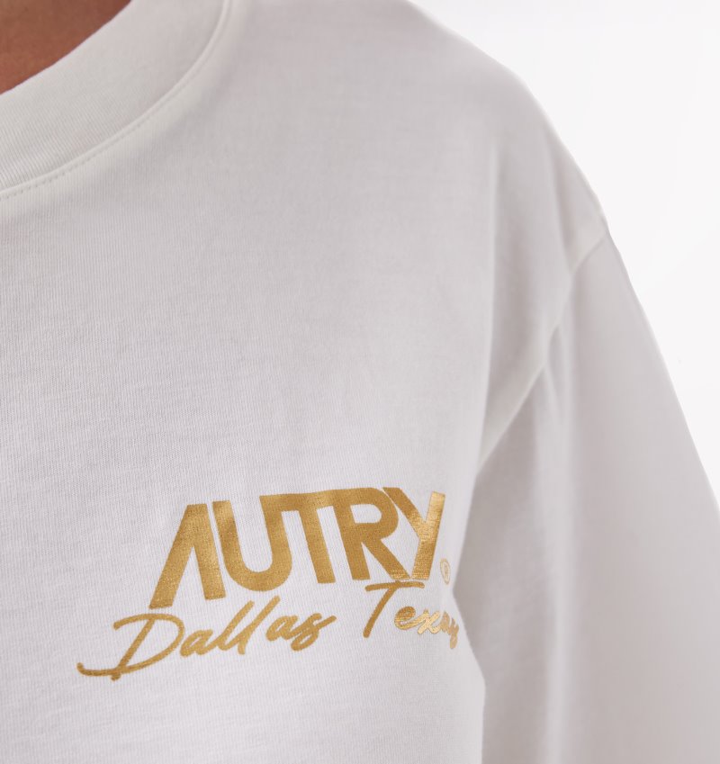 Camiseta Autry Crew Neck Mujer Doradas | G092YWL