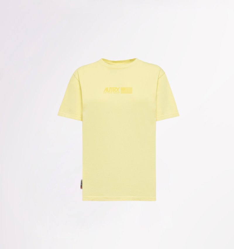 Camiseta Autry Matchpoint Mujer Amarillo | PECBXC7