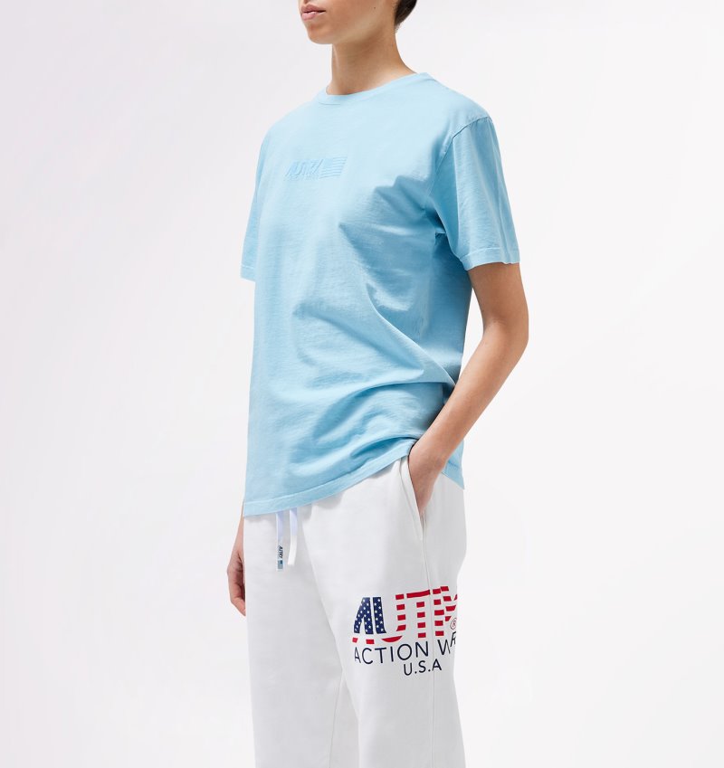 Camiseta Autry Matchpoint Mujer Azules Claro | LM8OV7M