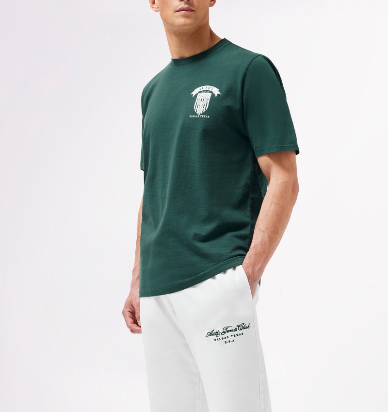 Camiseta Autry Tenis Club Badge Hombre Verde | EJTN053