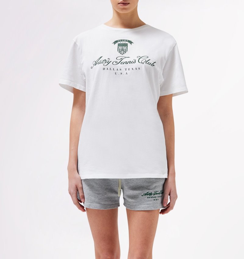 Camiseta Autry Tenis Club Mujer Blancas | JZQY1J4