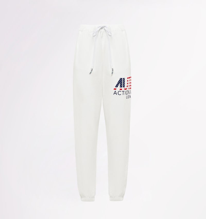 Pantalones Autry Iconic Logo Mujer Blancas | 9K9QXLQ