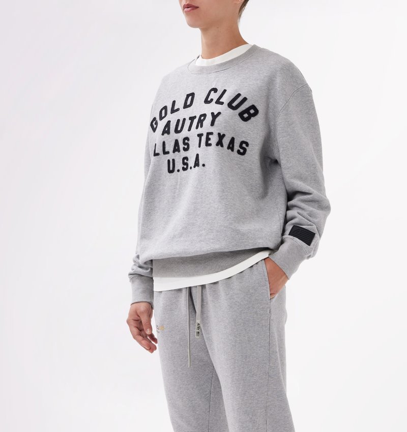 Sudaderas Autry Dallas Crew Neck Mujer Gris | ZUNLX6N