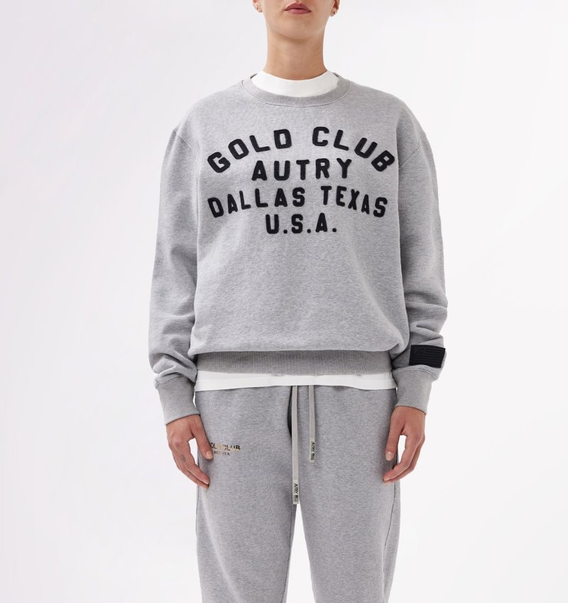 Sudaderas Autry Dallas Crew Neck Mujer Gris | ZUNLX6N