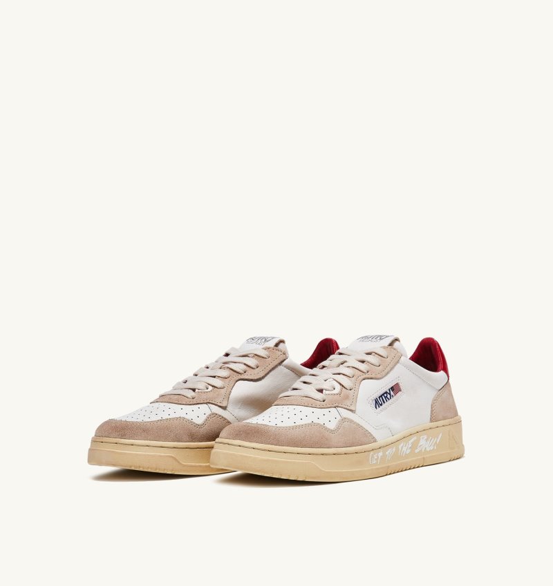 Zapatillas Autry Medalist Low Hombre Blancas Rojas | 82PNTFC