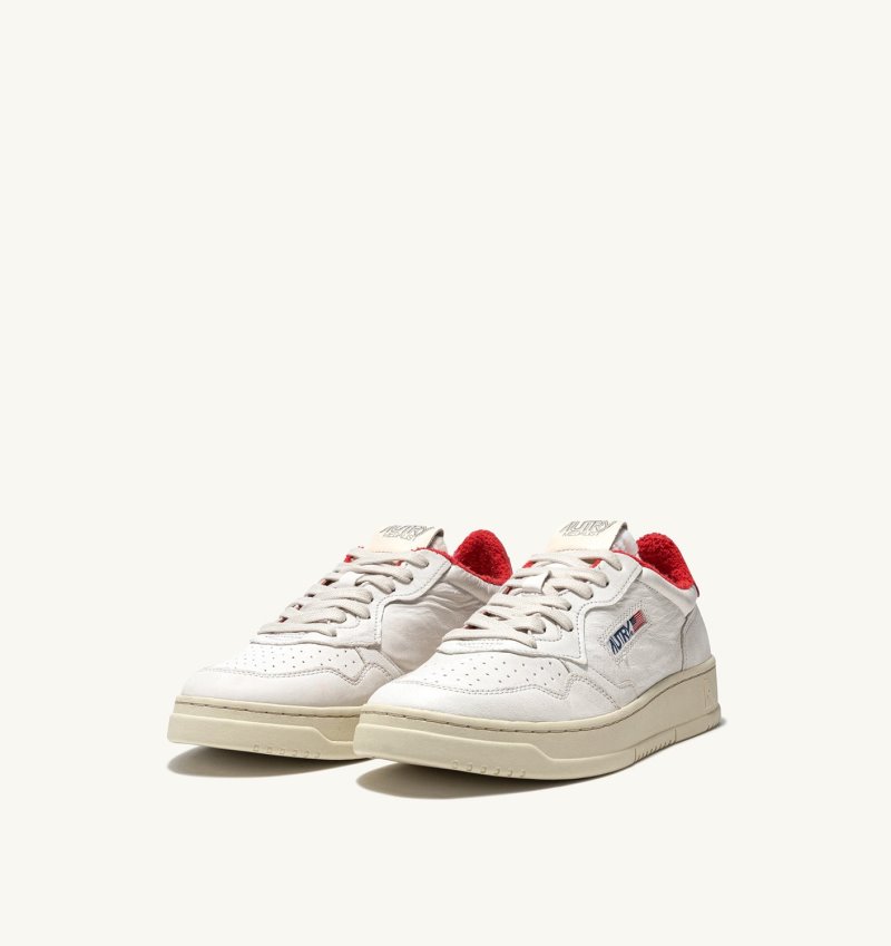 Zapatillas Autry Medalist Low Hombre Blancas Rojas | HRR8XLI