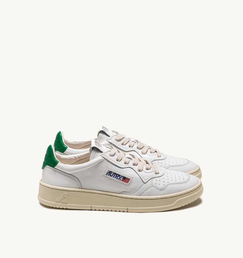 Zapatillas Autry Medalist Low Hombre Blancas Verde | O5UJTK1