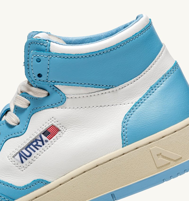 Zapatillas Autry Medalist Mid Mujer Blancas Azules Claro | UUVREW3